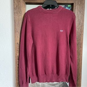 Vineyard vines maroon crew merch sweater
